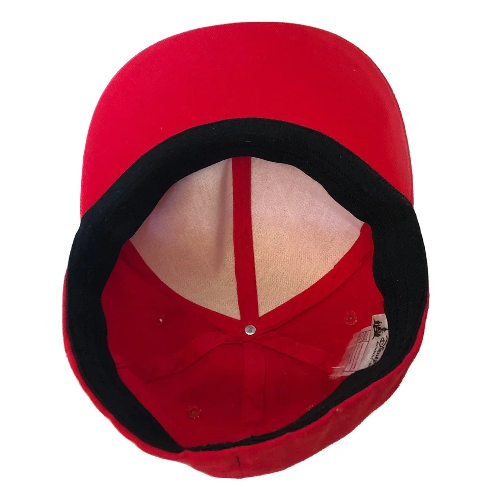 Disney Park Mickey Mouse Baseball Cap Size OSFM Graphic Red Black White Classic